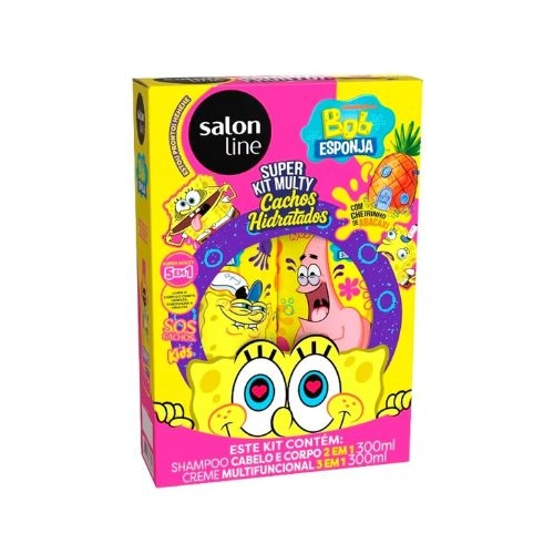 KIT SALON LINE SHAMPOO+CONDICIONADOR KIDS BOB ESPONJA 300ML