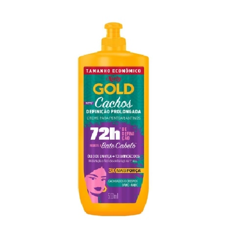 CREME PENTEAR NIELY GOLD CACHOS DEFINIDOS E PROLONGADOS 500ML