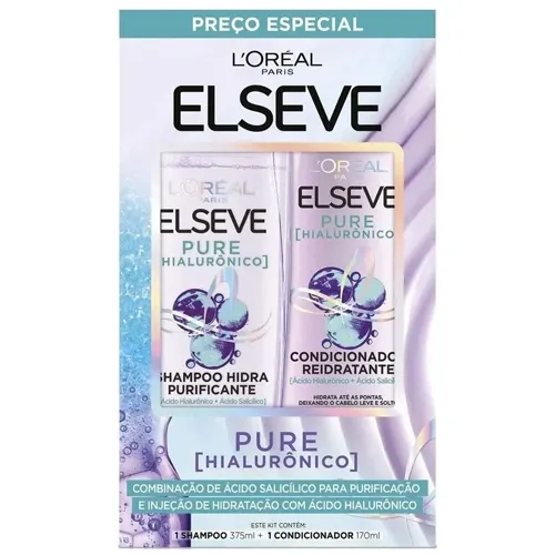 SHAMPOO+CONDICIONADOR ELSEVE PURE HIALURONICO