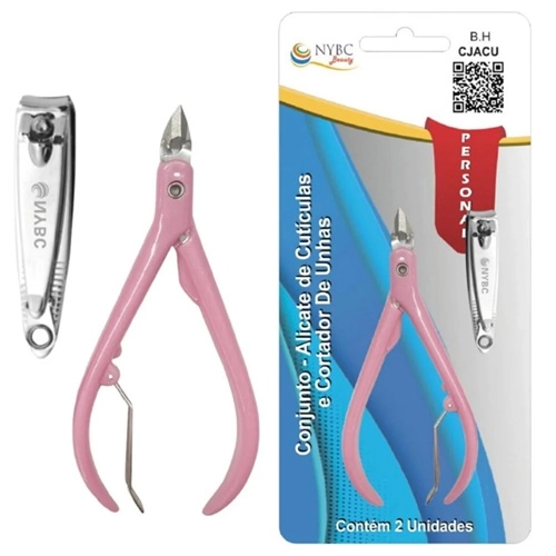 KIT NYBC ALICATE+CORTADOR UNHA ROSA
