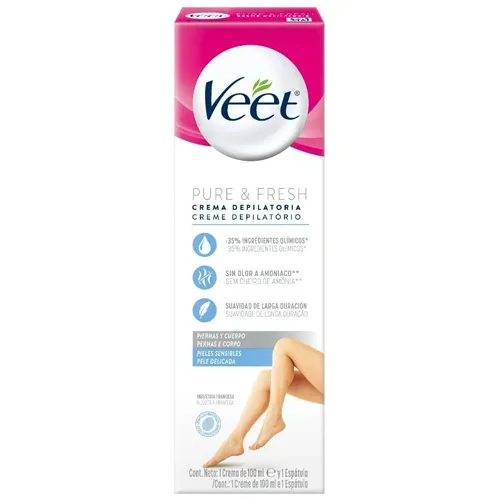CREME DEPILATORIO VEET PURE&FRESH SENSITIVE 100ML